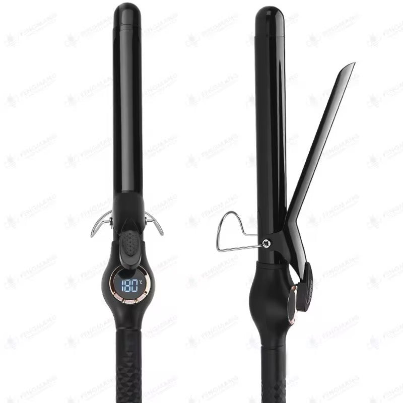 Professional Curling Iron with LED Display – 9mm/13mm/25mm Ceramic Glaze Wand