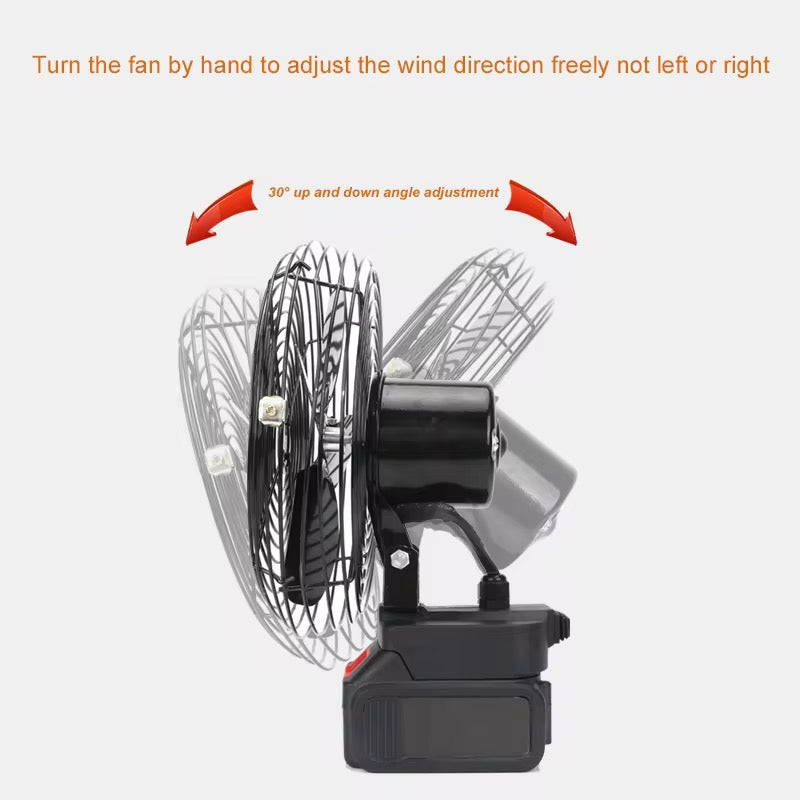 Portable Cordless Fan with 21V Lithium Battery – Outdoor & Home Use