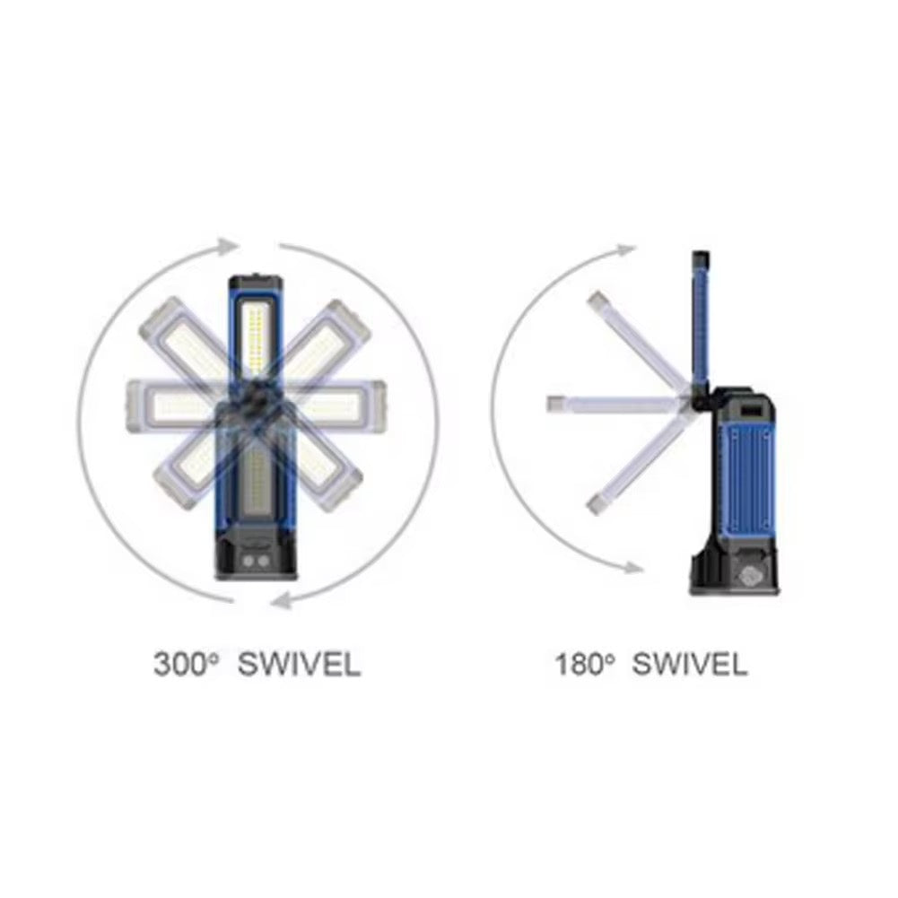 Foldable COB Work Light with Tripod Stand – 3-Head LED Flood Light for Workshop, Camping & Outdoor Use