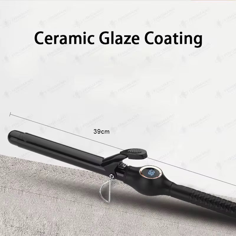 Professional Curling Iron with LED Display – 9mm/13mm/25mm Ceramic Glaze Wand