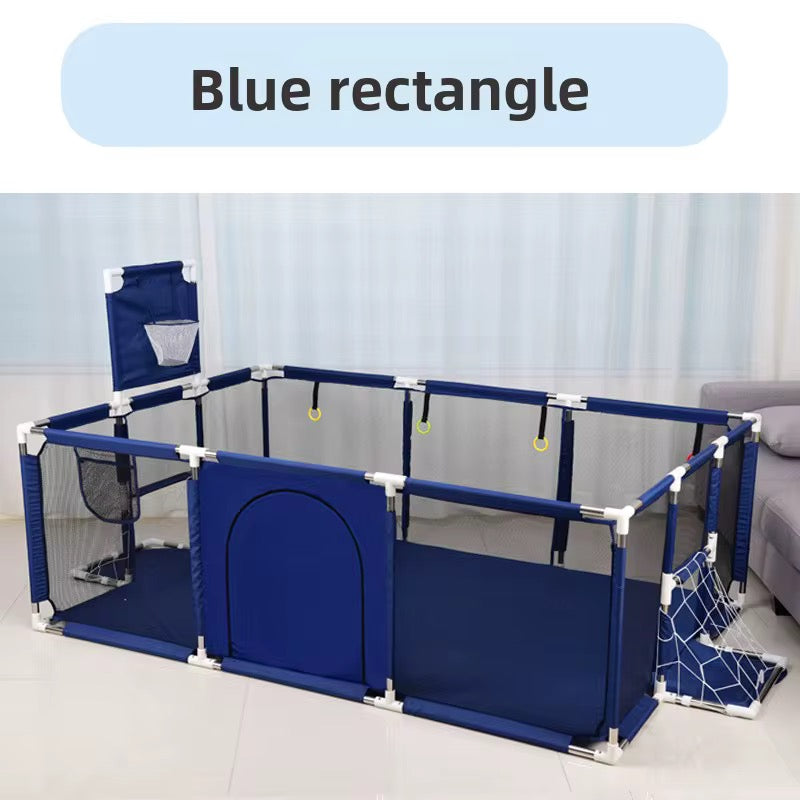 Large Baby Safety Playpen with Basketball Hoop & Football Goal | Foldable Kids Ball Pit Fence | 190×129cm