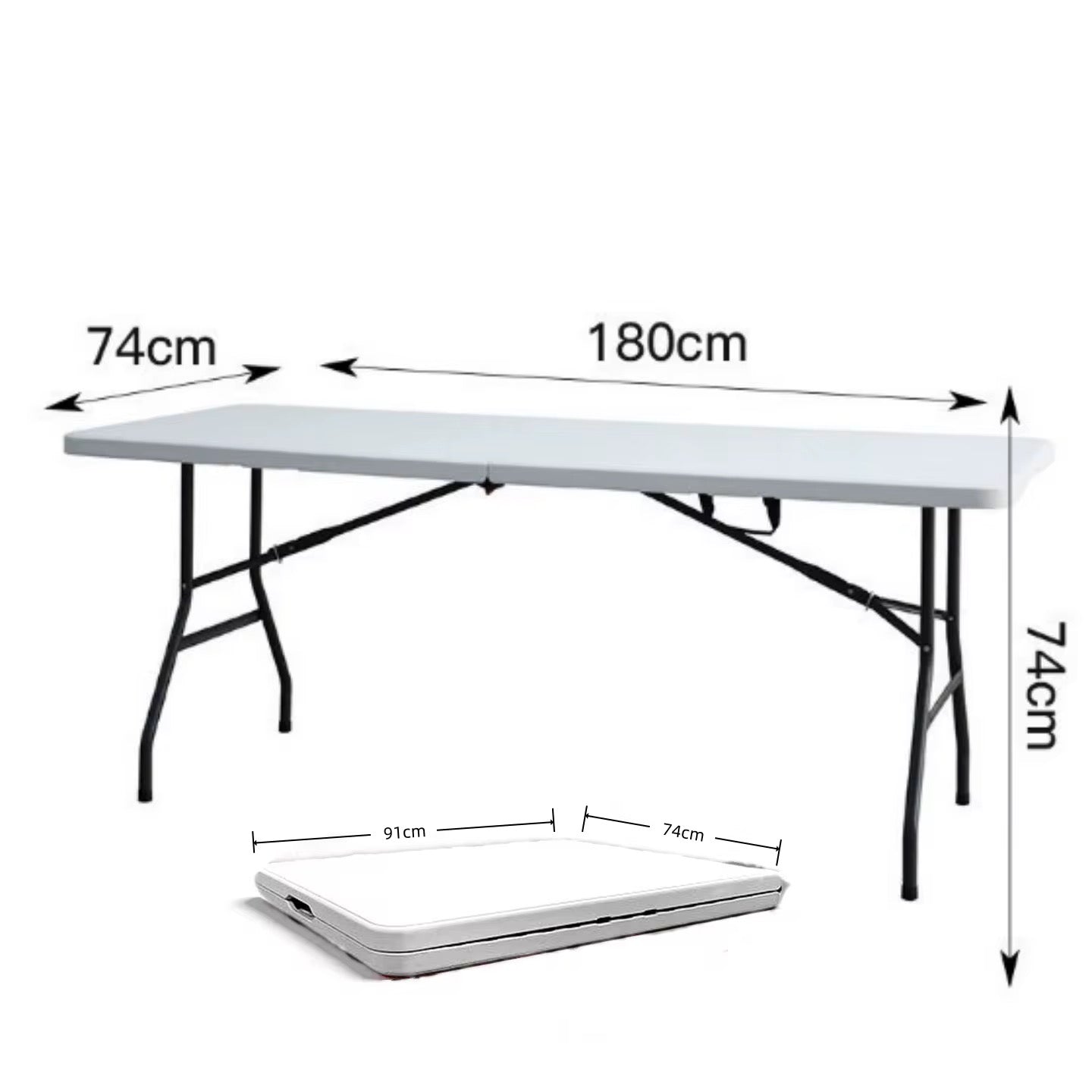 Foldable Plastic Table | Portable Indoor Outdoor Event Table
