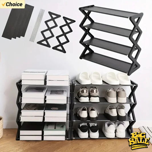 4-Layer X-Type Shoe Rack