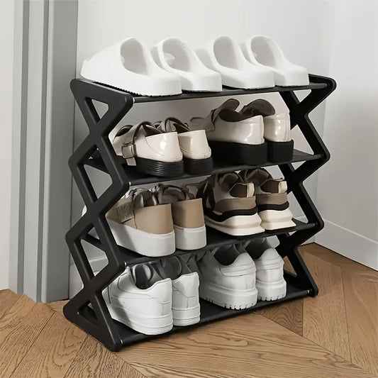 4-Layer X-Type Shoe Rack