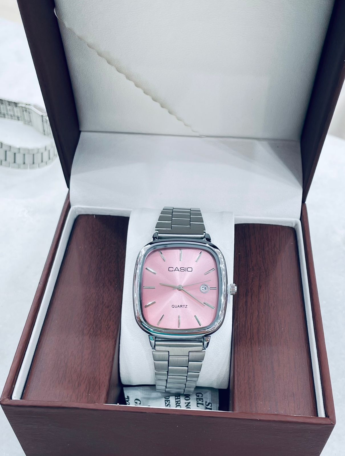 Casio Square Dial Stainless Steel Watch