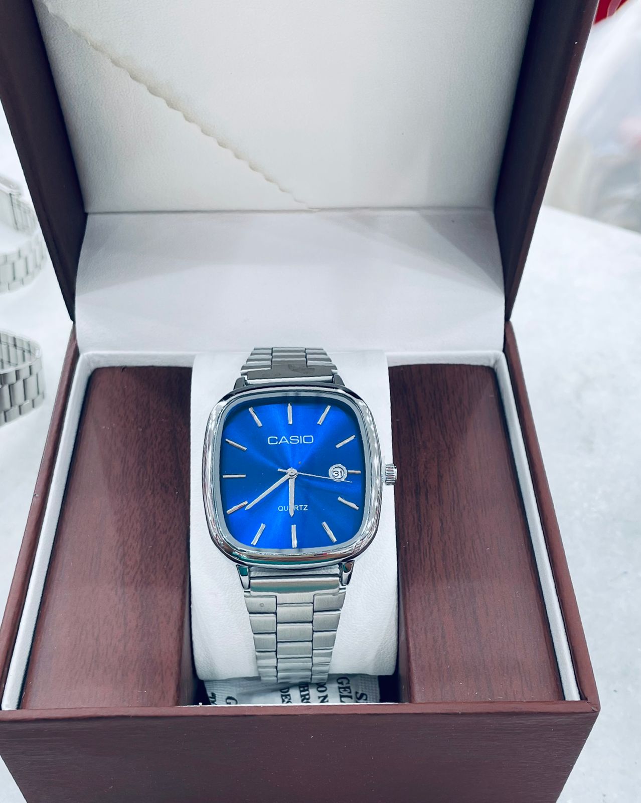 Casio Square Dial Stainless Steel Watch