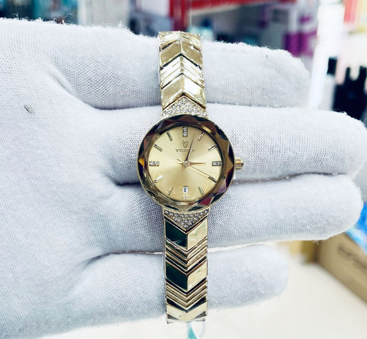Viguer Ladies Crystal Bracelet Watch — Date Display